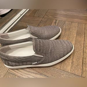 Men’s Jimmy Choo Slip On Sneakers Embossed Croc Grey Look